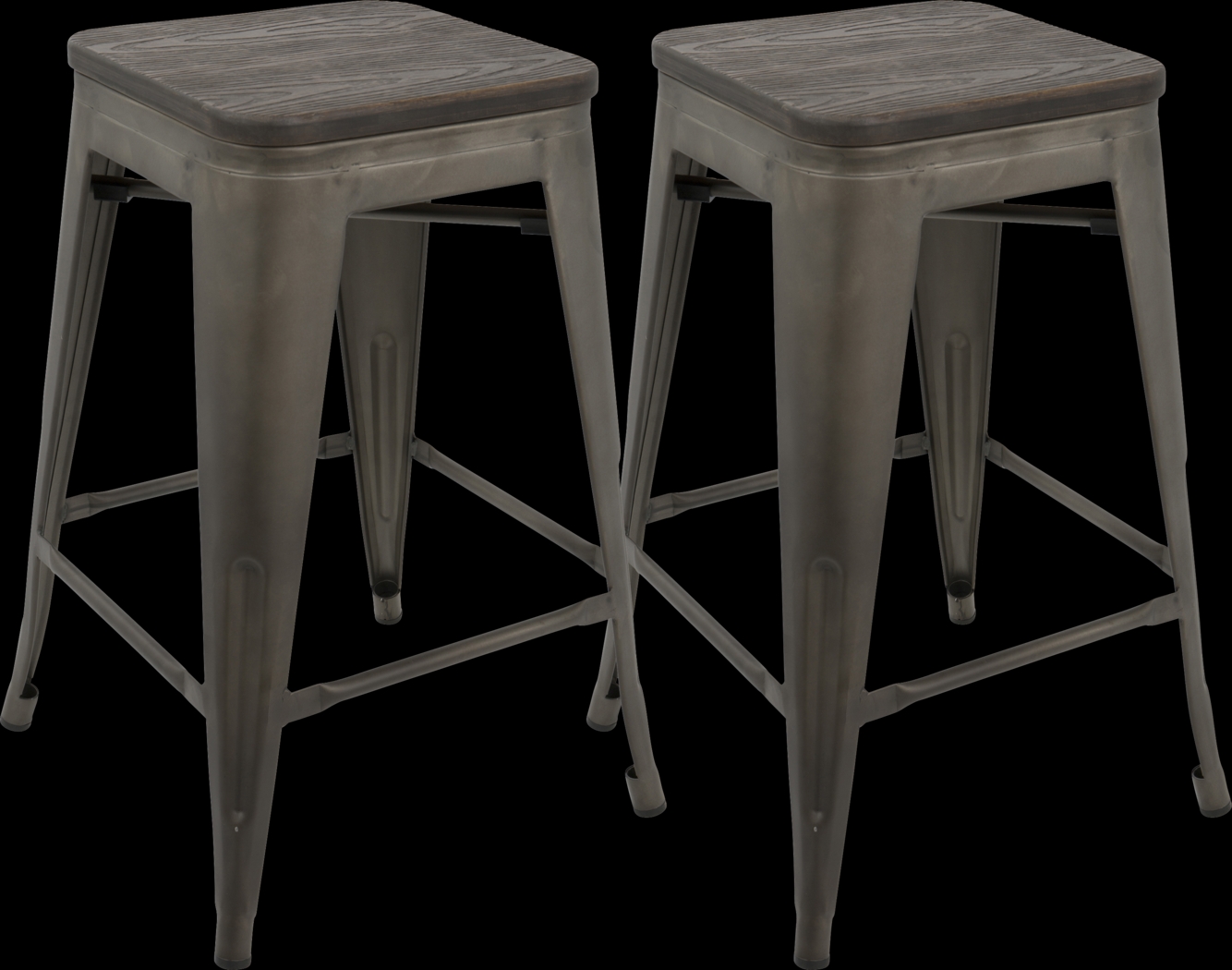 Aldersyde Espresso Counter Height Stool (Set of 2) - Thumbnail - Image 1