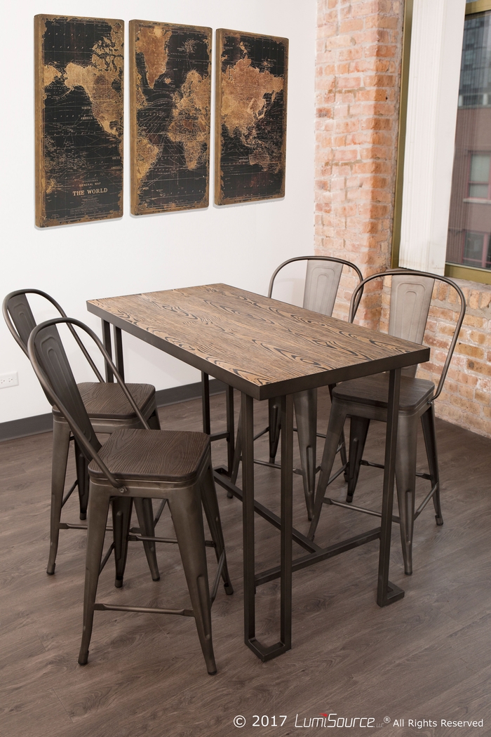 Aldersyde Espresso High Back Counter Height Stool (Set of 2) - Thumbnail - Image 2