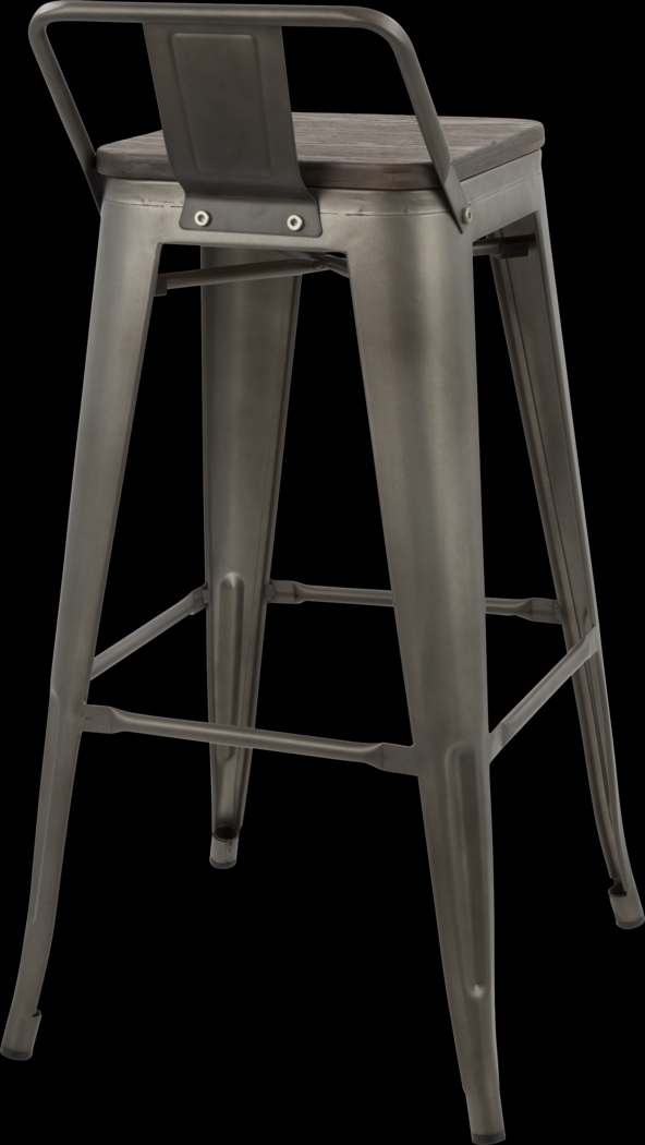 Aldersyde Espresso Low Back Barstool (Set of 2) - Thumbnail - Image 2