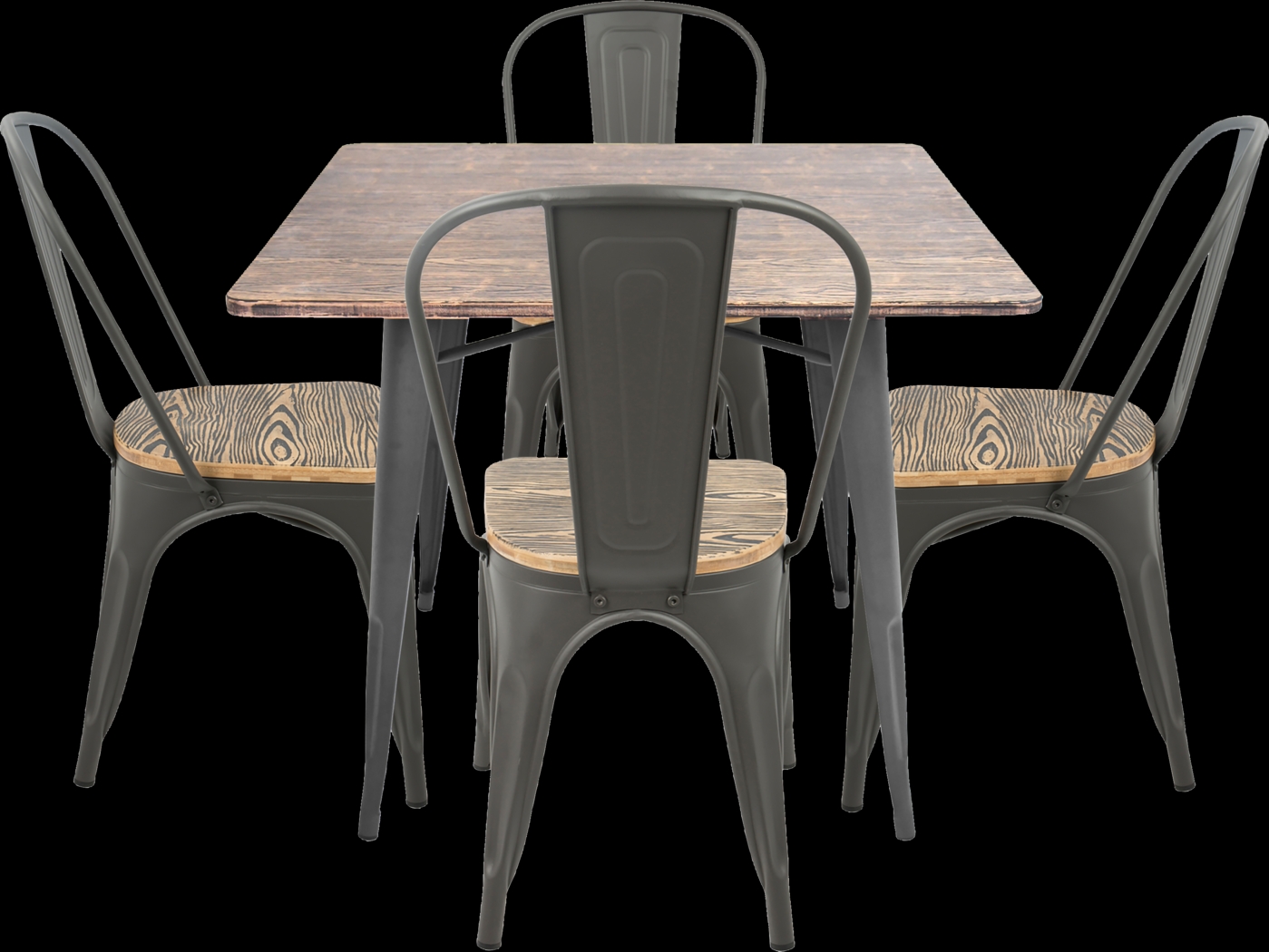 Aldersyde Gray 3 Pc Square Dining Set - Thumbnail - Image 3