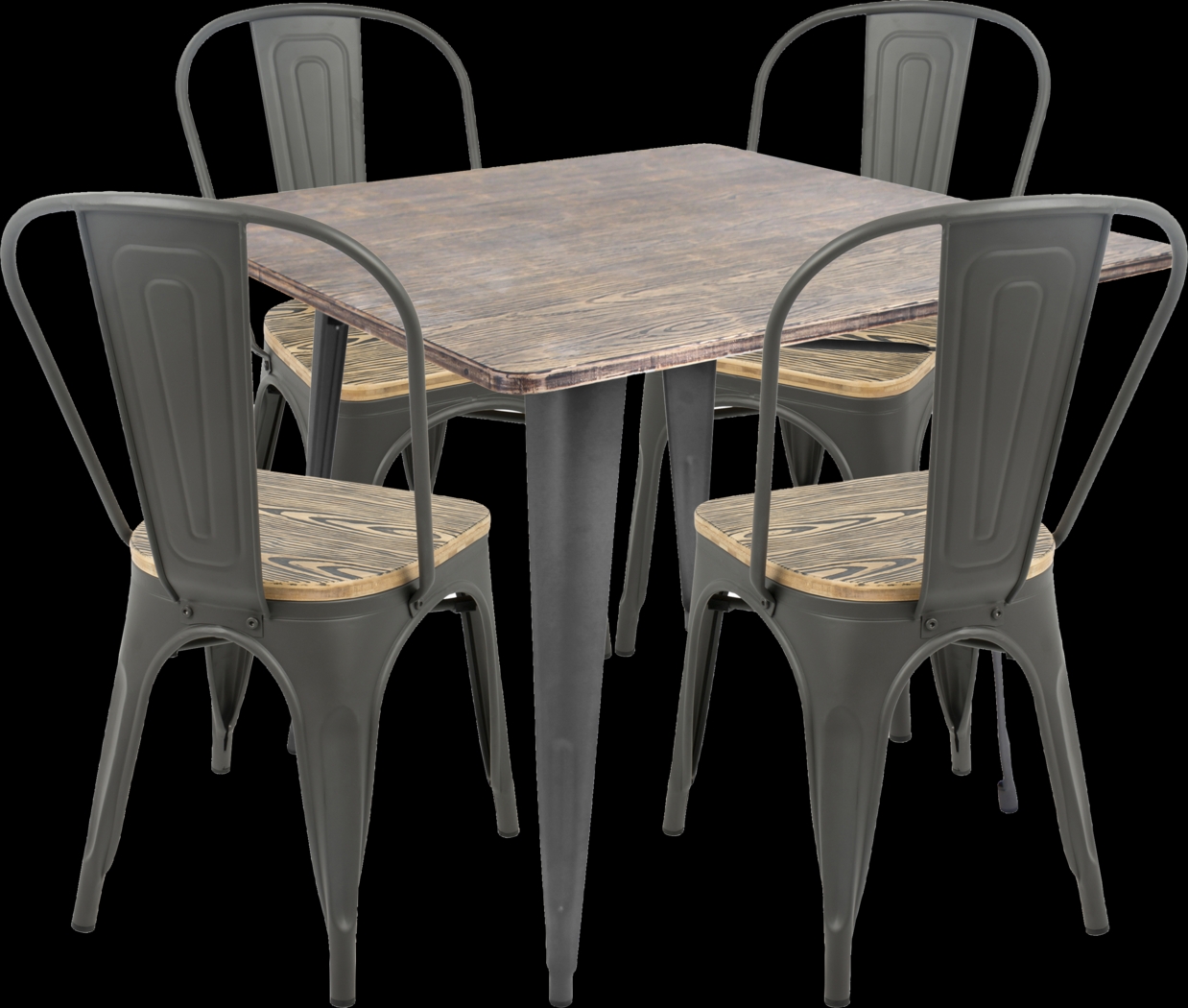 Aldersyde Gray 3 Pc Square Dining Set - Thumbnail - Image 1