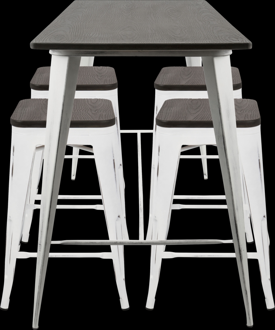 Aldersyde White 5 Pc Counter Height Set - Thumbnail - Image 3