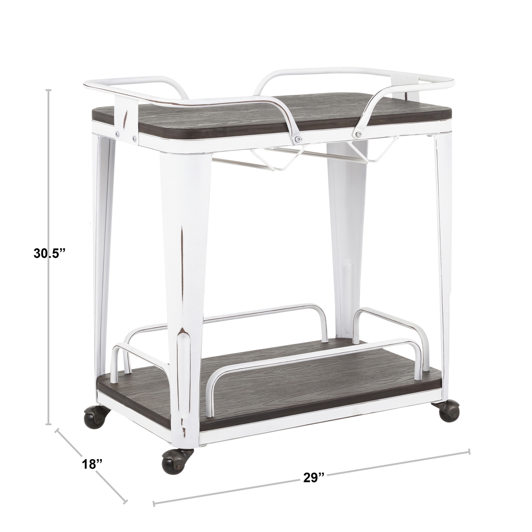 Aldersyde White Bar Cart - Thumbnail - Image 2