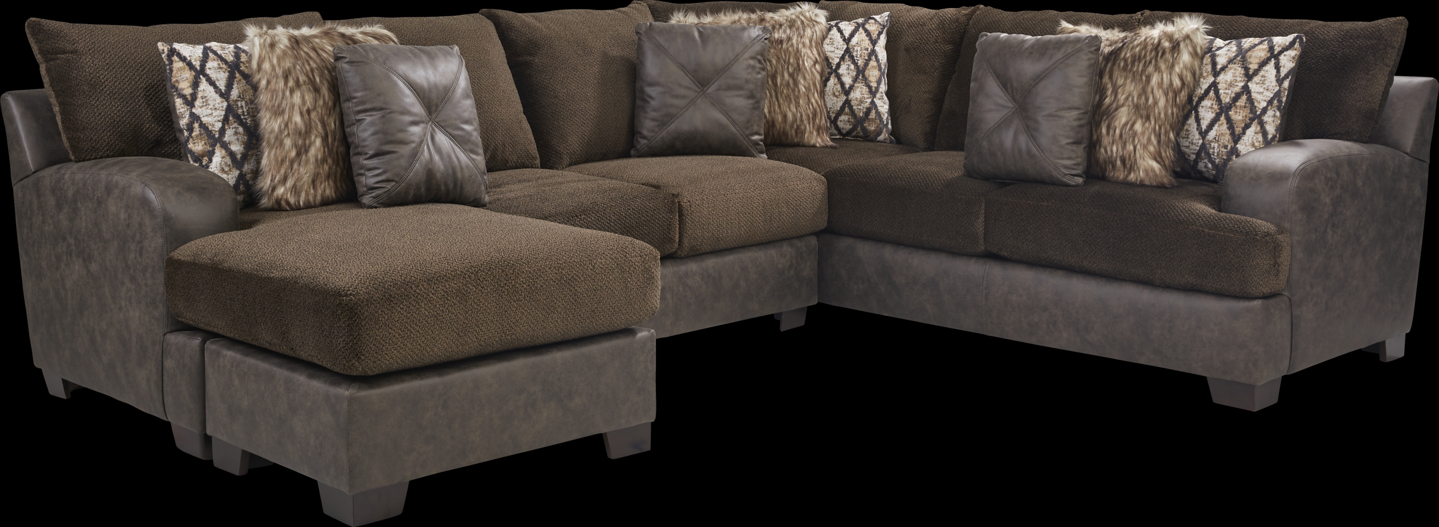 Aldie Lane Java 8 Pc Sectional Living Room Plus 65 in. TV - Thumbnail - Image 3