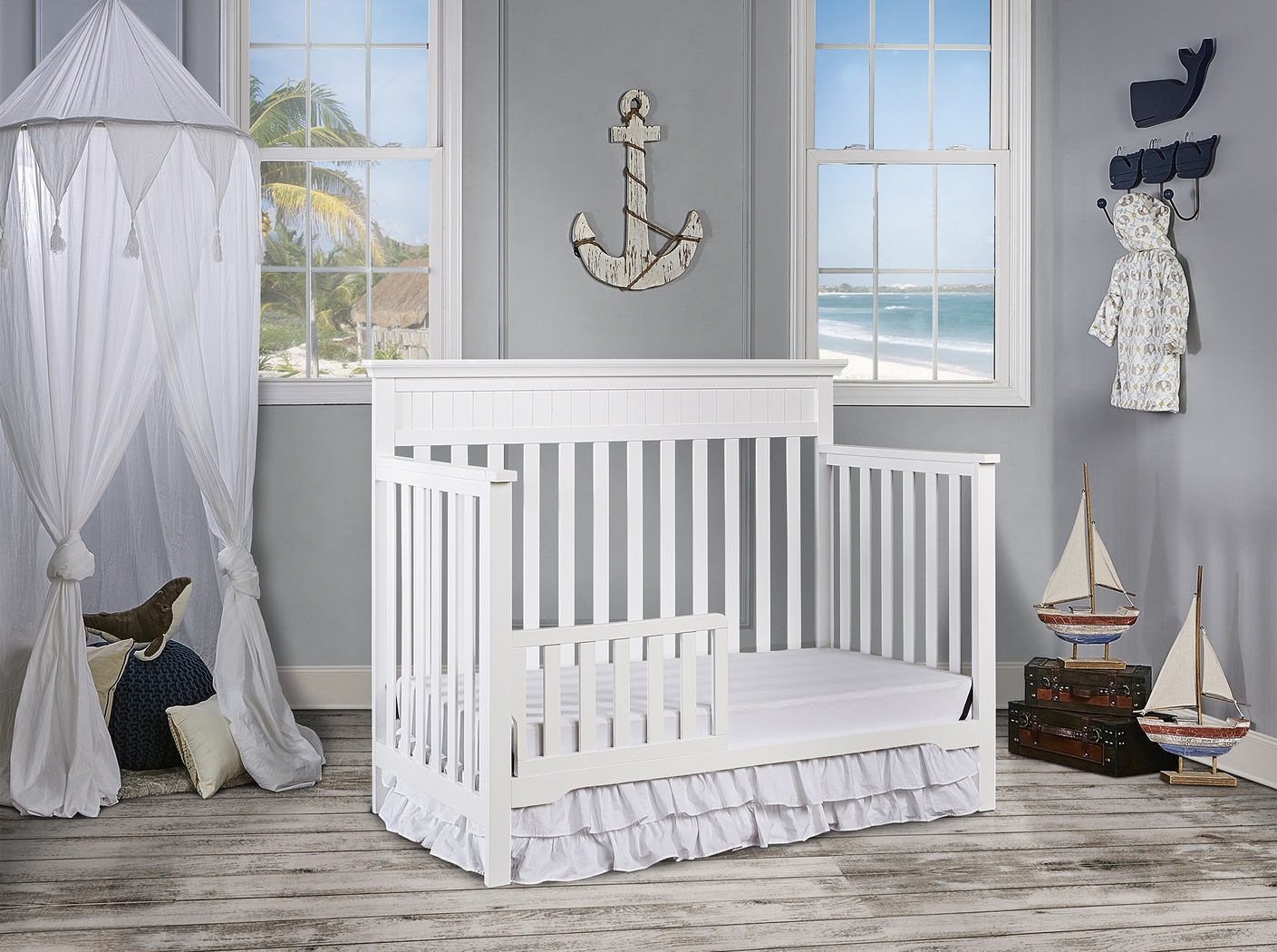 Aldridge White Convertible Crib - Thumbnail - Image 9