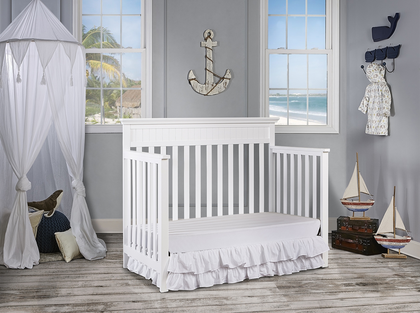 Aldridge White Convertible Crib - Thumbnail - Image 10
