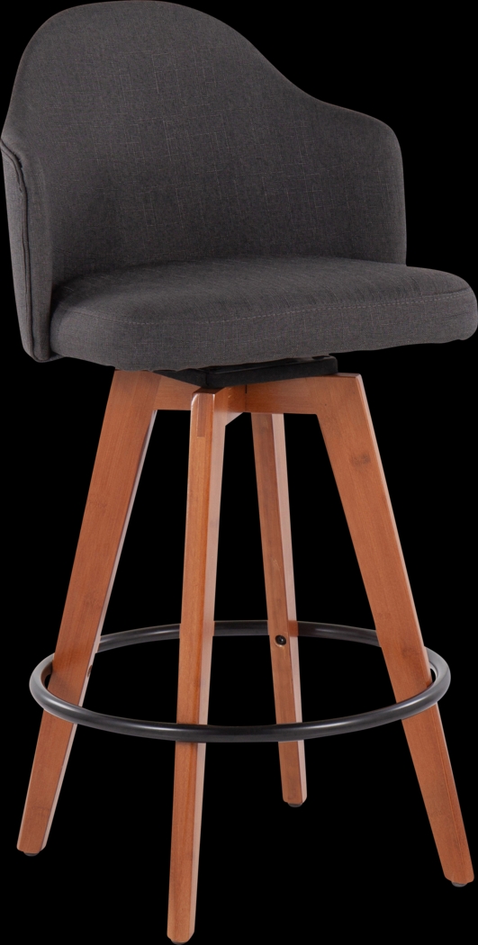 Aleiah Charcoal Counter Height Stool, Set of 2 - Thumbnail - Image 2