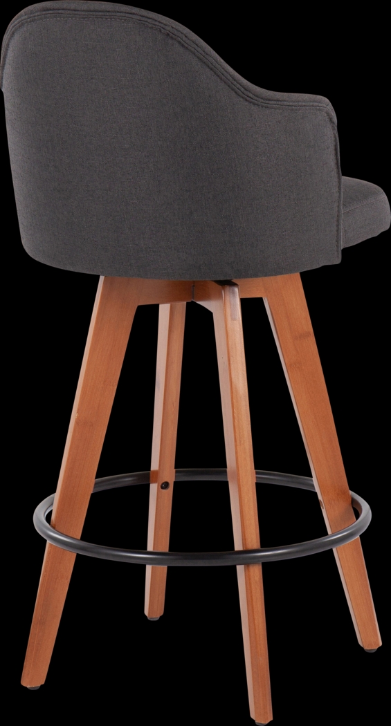 Aleiah Charcoal Counter Height Stool, Set of 2 - Thumbnail - Image 4