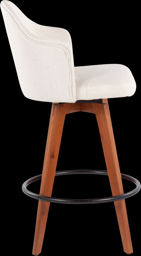 Aleiah Cream Counter Height Stool, Set of 2 - Thumbnail - Image 3