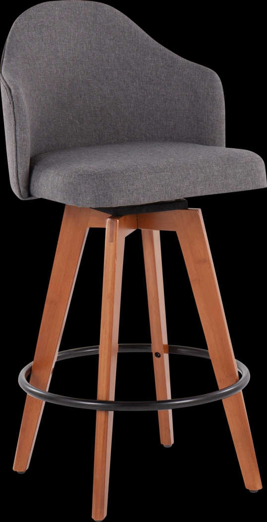 Aleiah Gray Counter Height Stool, Set of 2 - Thumbnail - Image 2