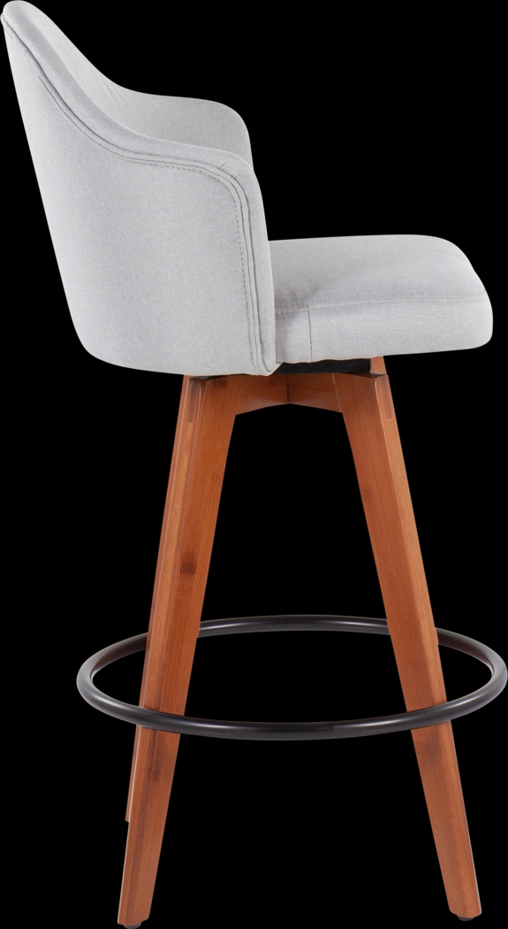 Aleiah Light Gray Counter Height Stool, Set of 2 - Thumbnail - Image 3