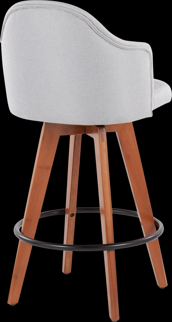 Aleiah Light Gray Counter Height Stool, Set of 2 - Thumbnail - Image 4