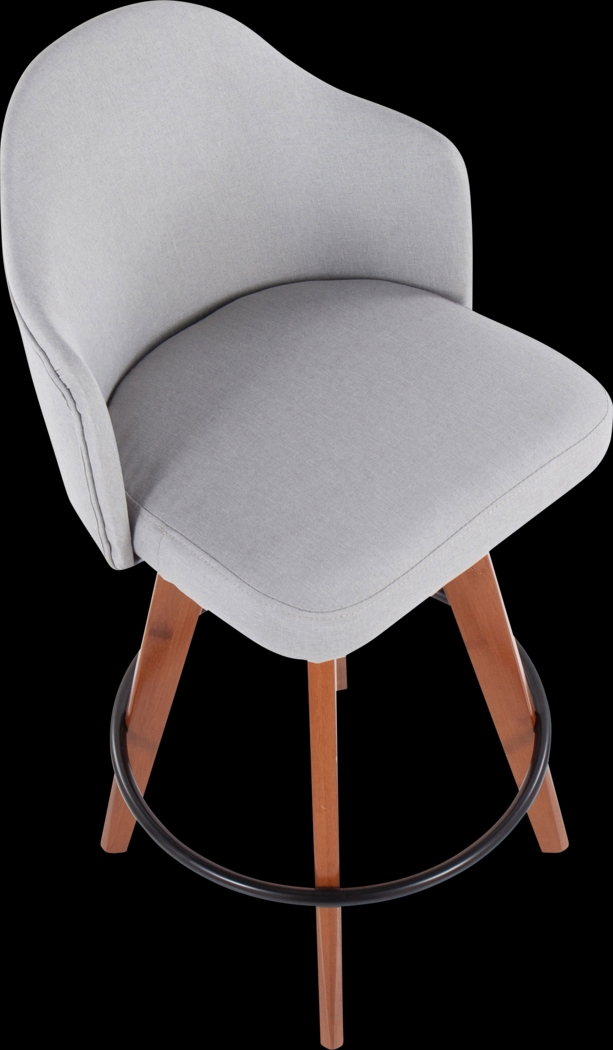 Aleiah Light Gray Counter Height Stool, Set of 2 - Thumbnail - Image 7