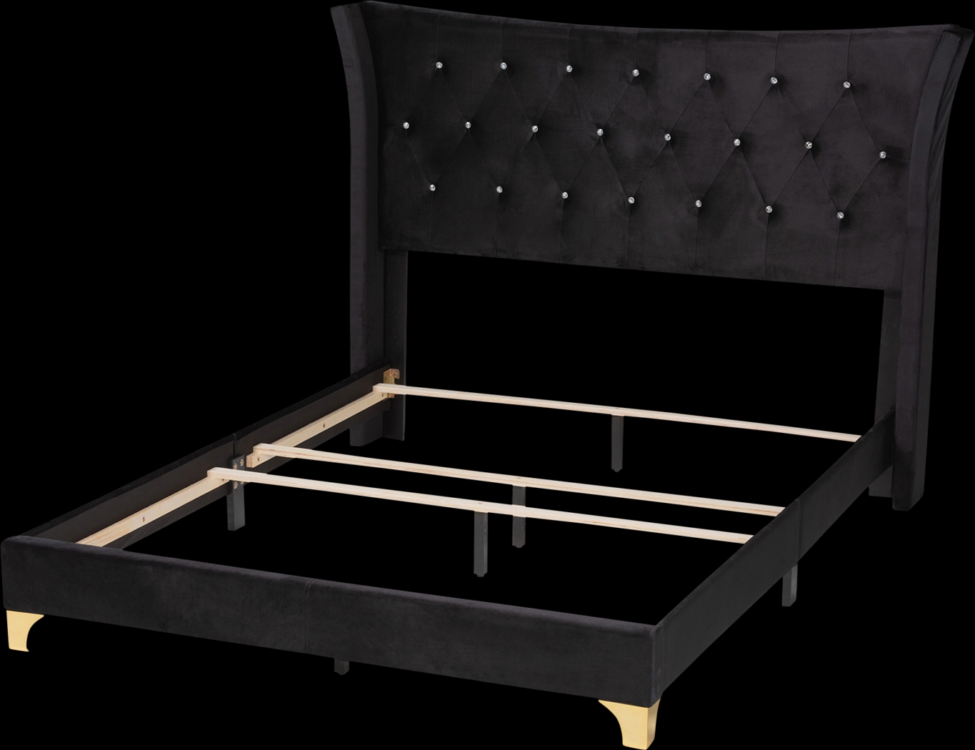 Aleida Black Queen Bed - Thumbnail - Image 4
