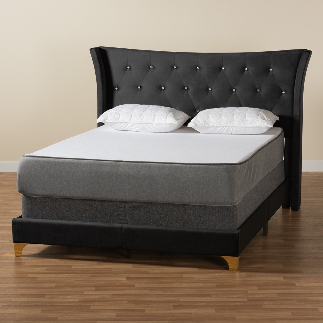 Aleida Black Queen Bed - Thumbnail - Image 8