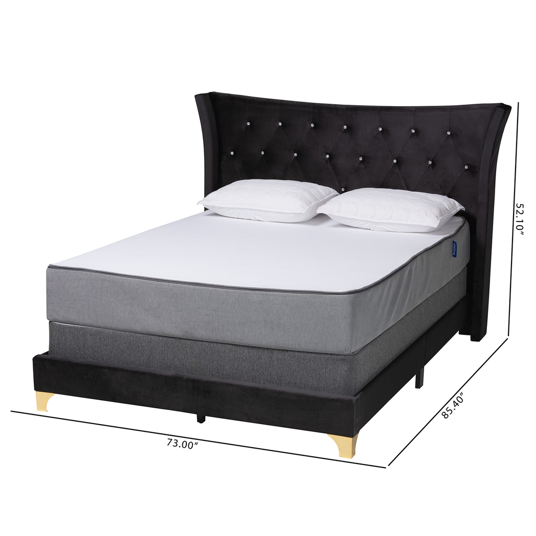 Aleida Black Queen Bed - Thumbnail - Image 9