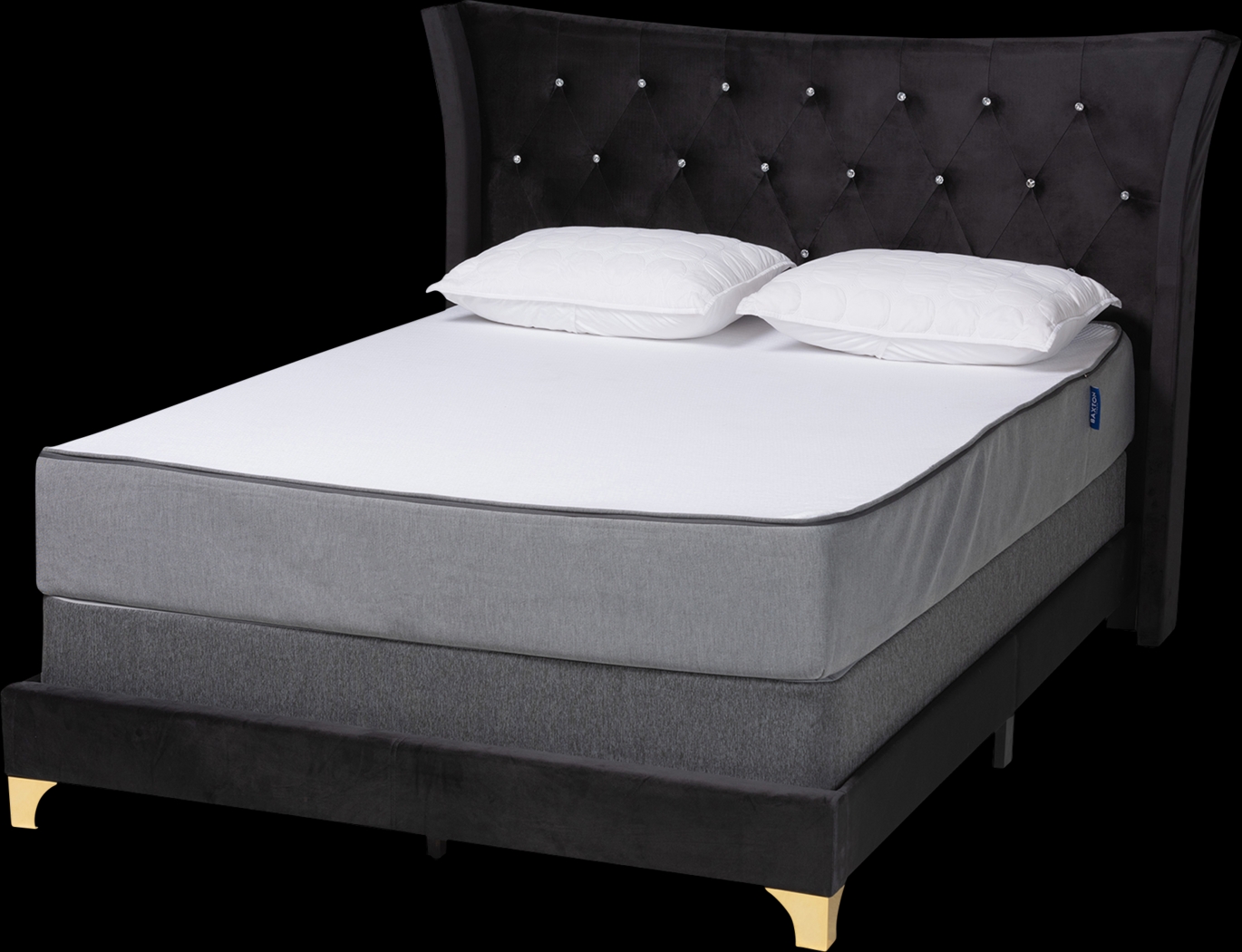Aleida Black Queen Bed - Thumbnail - Image 1