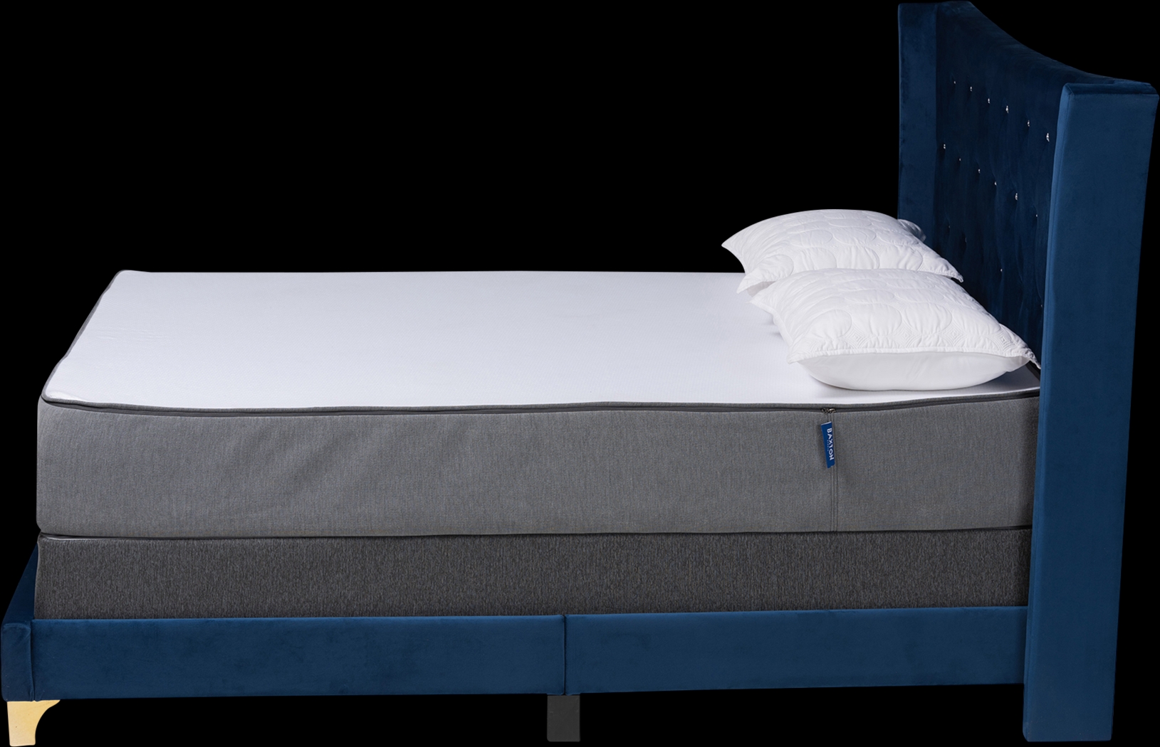 Aleida Blue Queen Bed - Thumbnail - Image 3