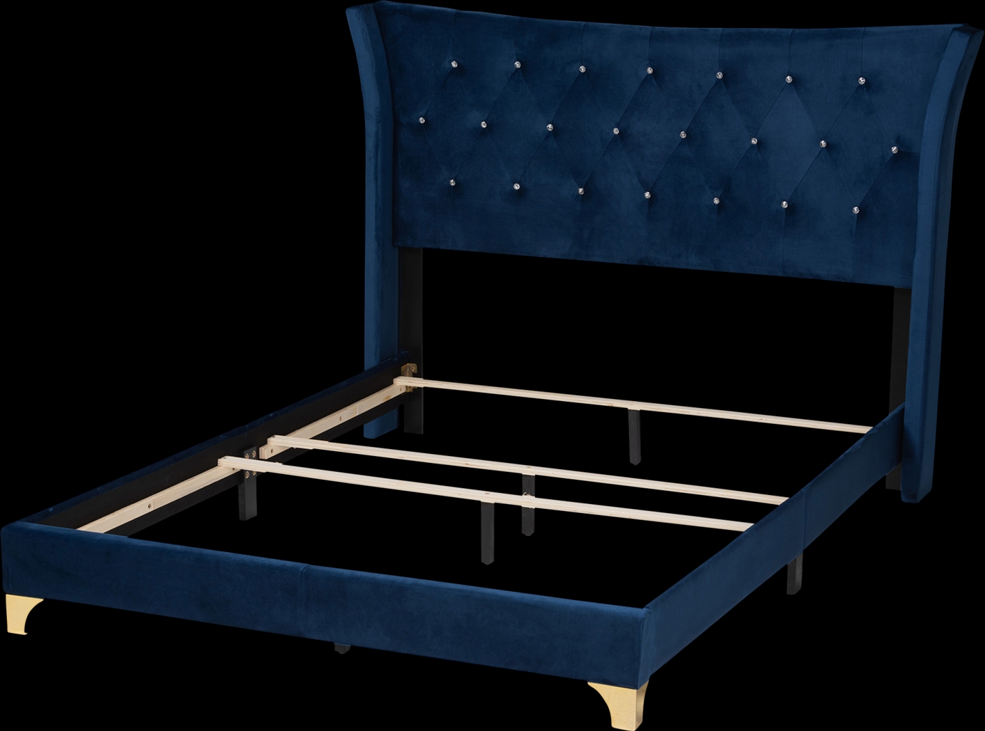 Aleida Blue Queen Bed - Thumbnail - Image 4