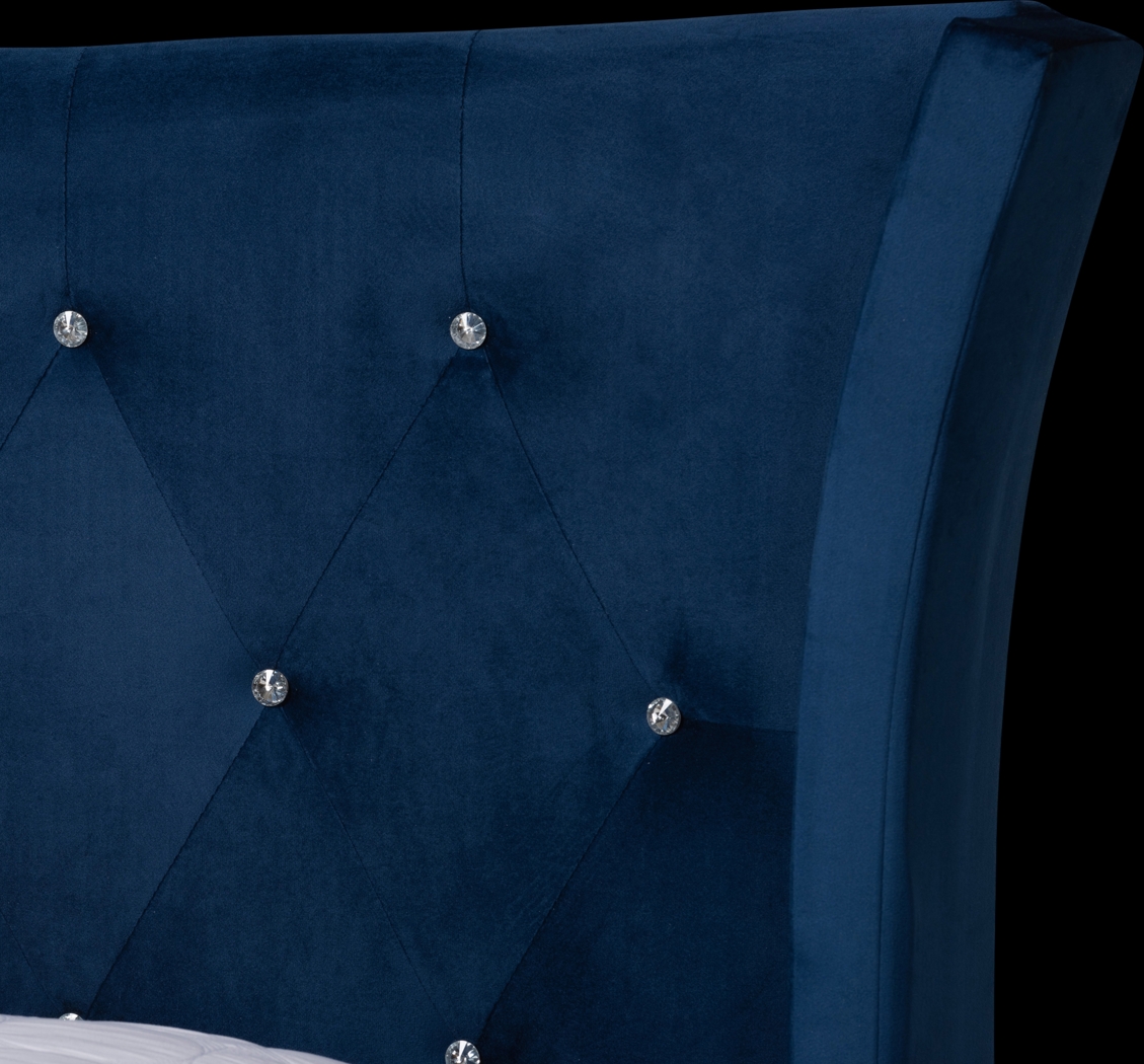 Aleida Blue Queen Bed - Thumbnail - Image 5