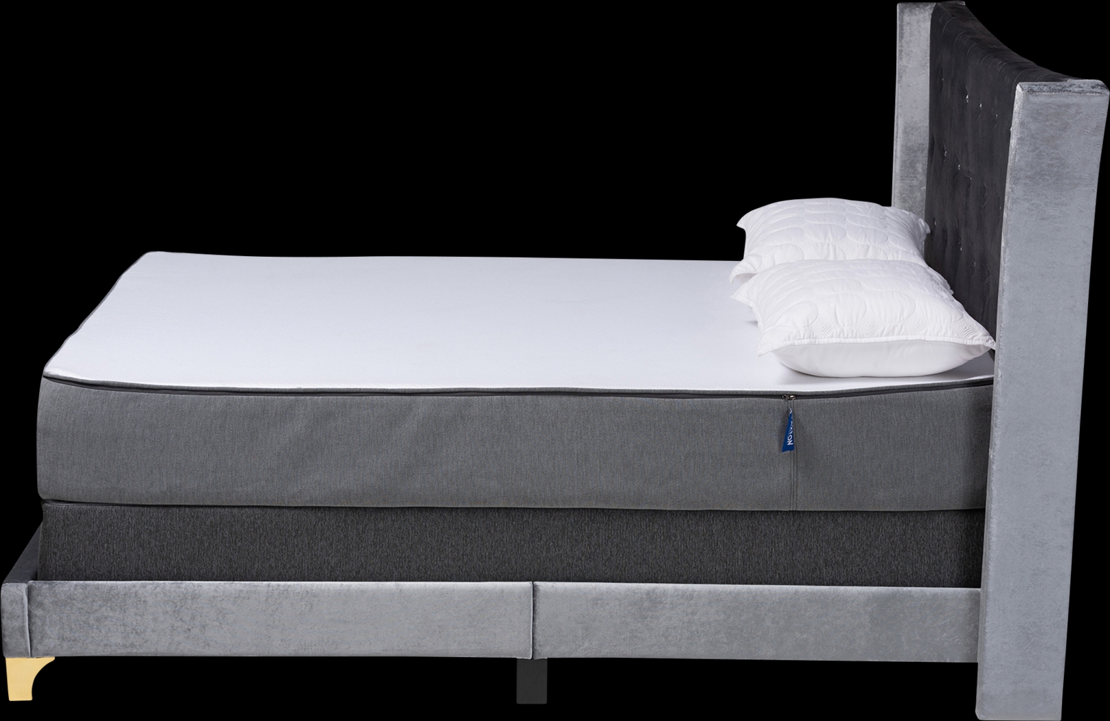 Aleida Gray Queen Bed - Thumbnail - Image 3