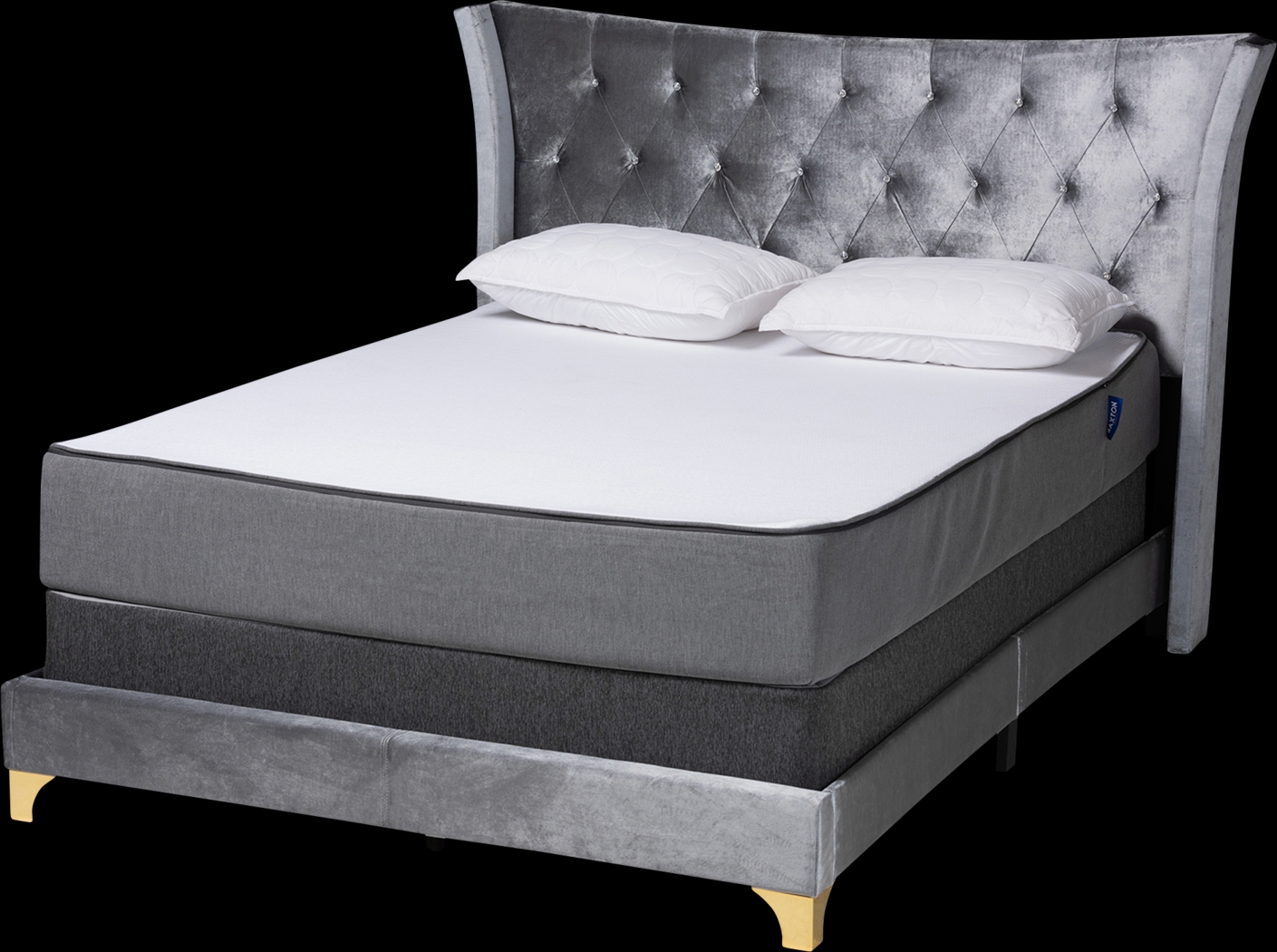 Aleida Gray Queen Bed - Thumbnail - Image 1