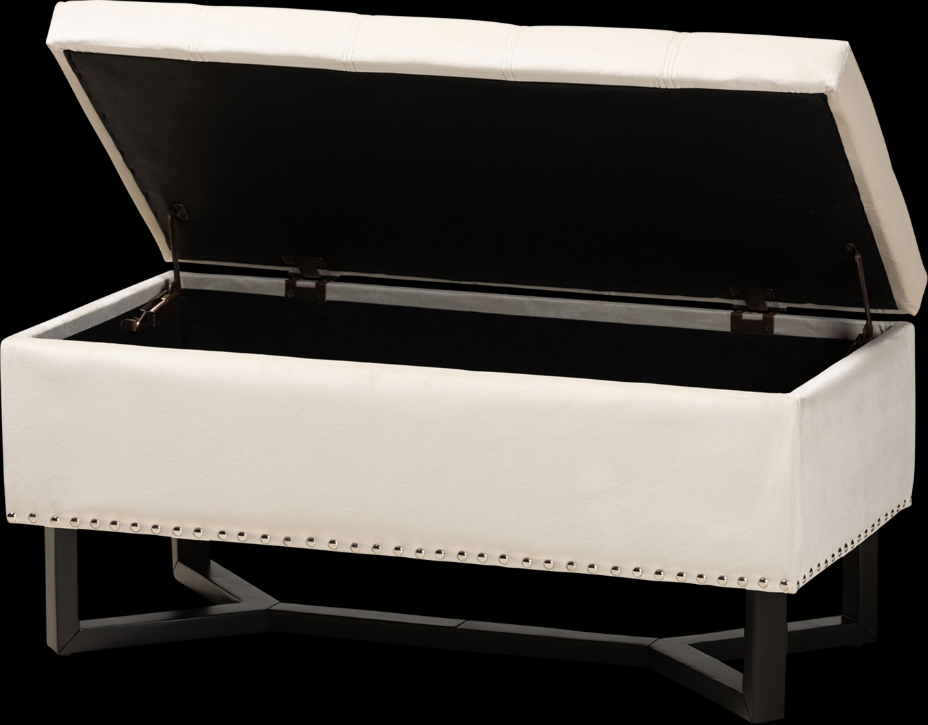 Alema Beige Storage Ottoman - Thumbnail - Image 2