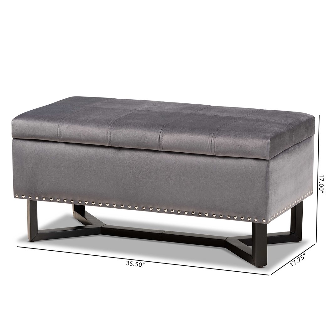 Alema Gray Storage Ottoman - Thumbnail - Image 11