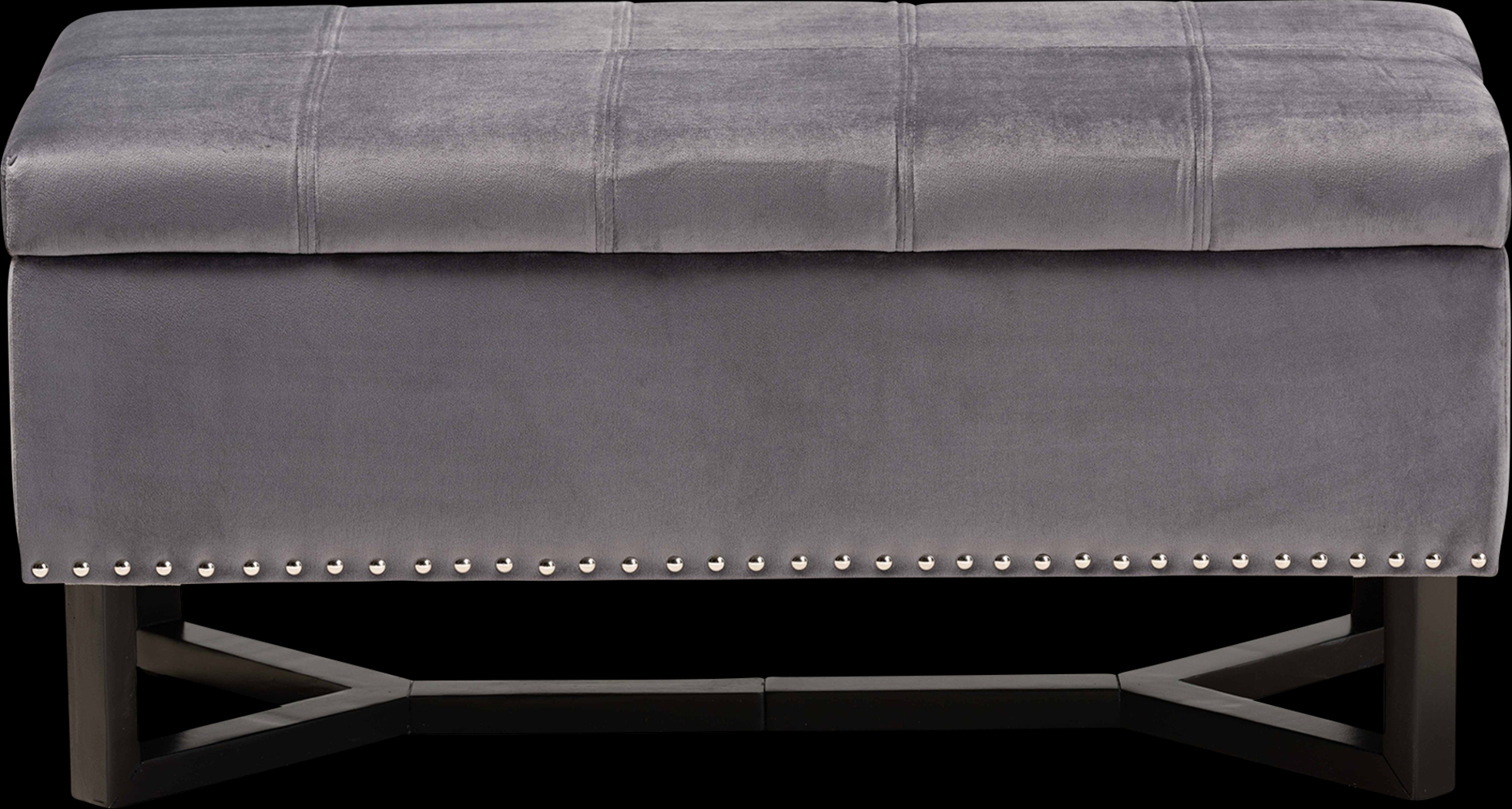 Alema Gray Storage Ottoman - Thumbnail - Image 3