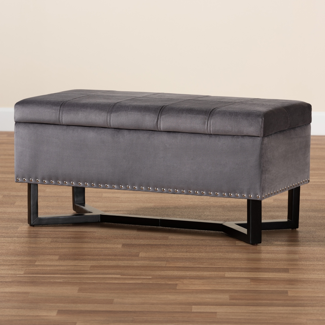 Alema Gray Storage Ottoman - Thumbnail - Image 8