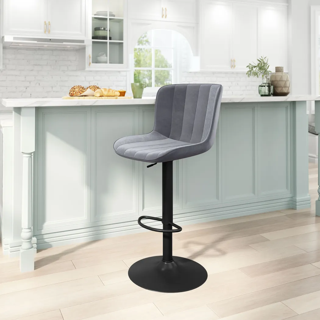 Aleman Gray Barstool - Thumbnail - Image 2