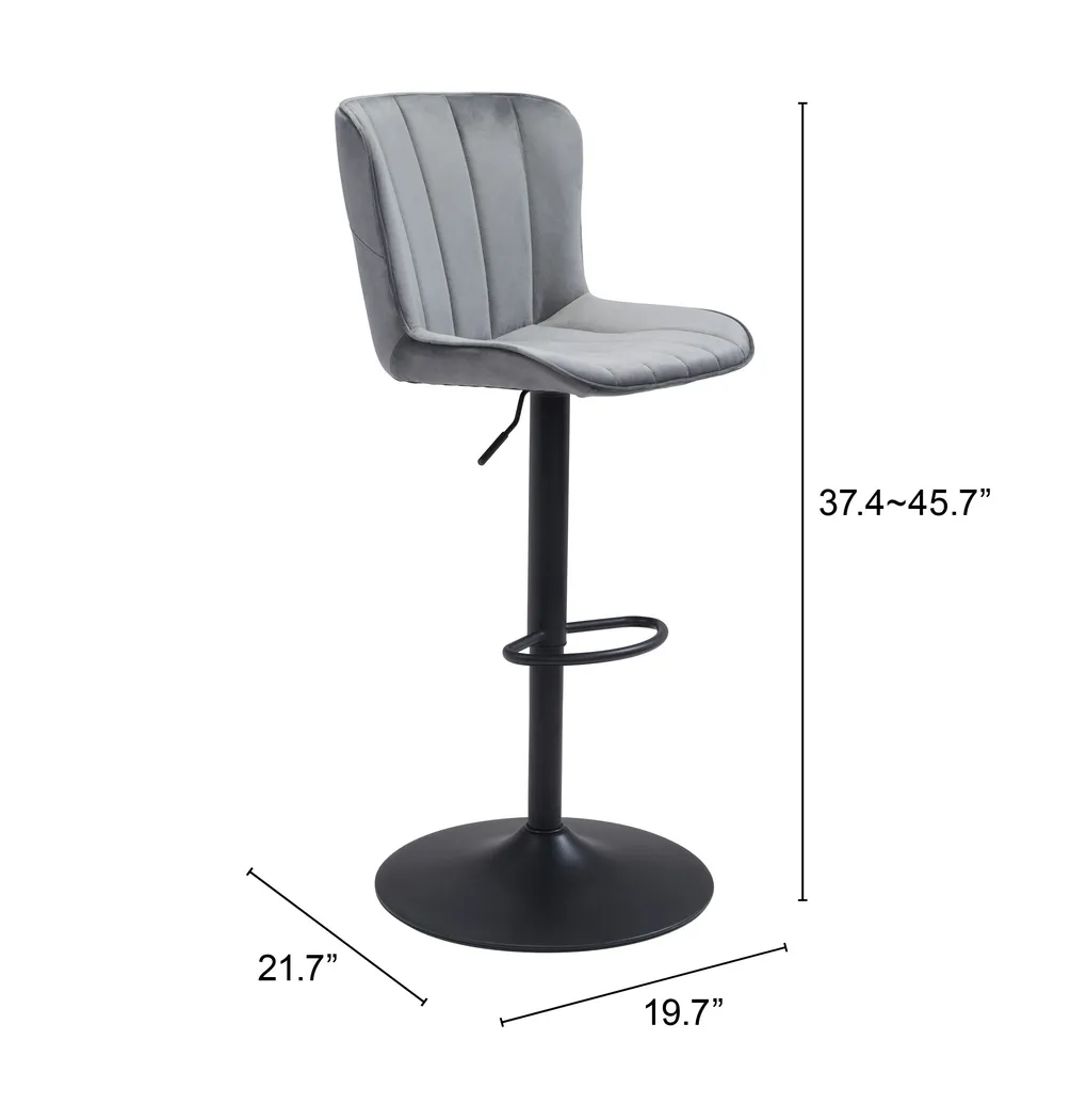 Aleman Gray Barstool - Thumbnail - Image 11
