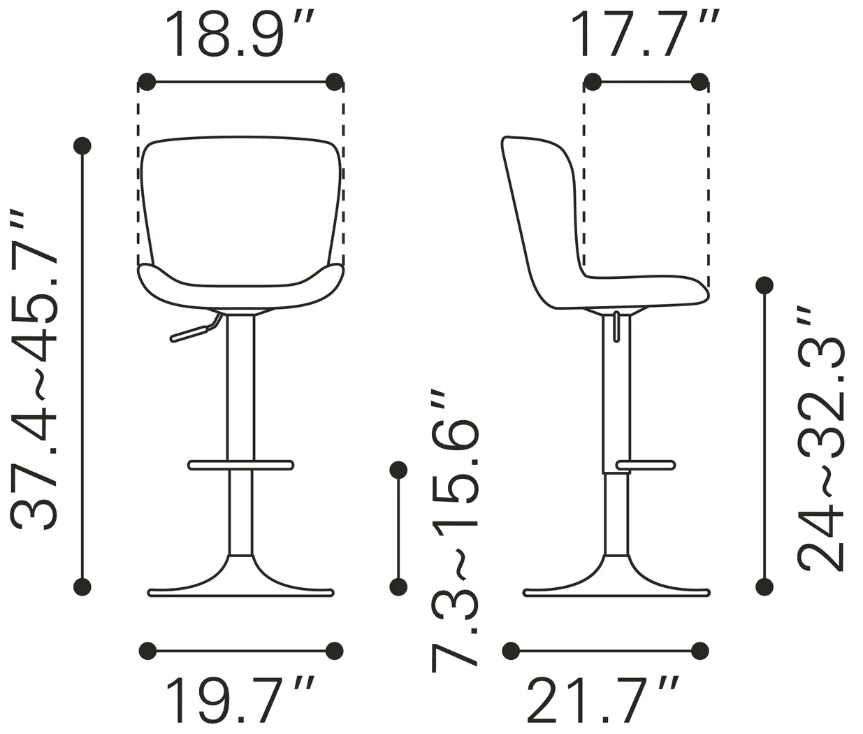 Aleman Gray Barstool - Thumbnail - Image 12