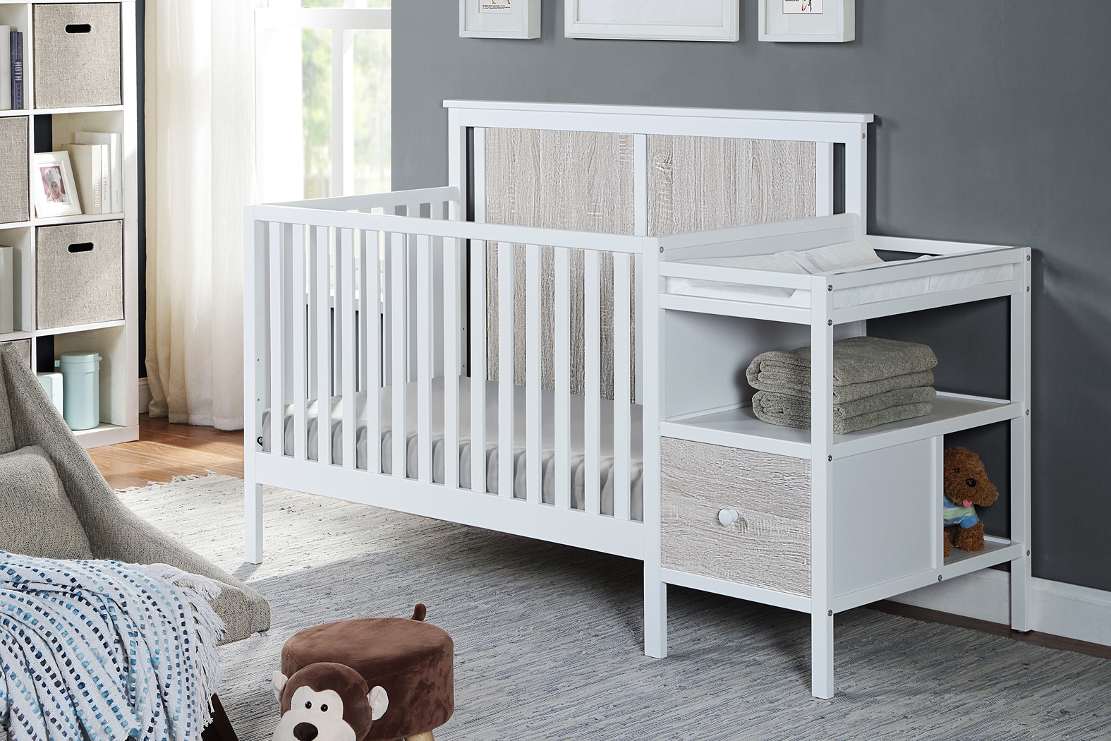 Kids Alemeda White Crib and Changer Combo - Thumbnail - Image 6
