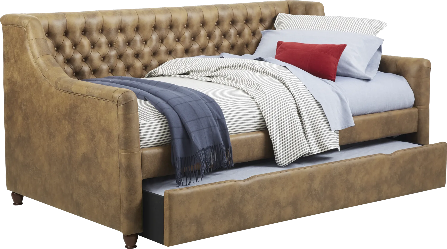 Alena Brown 4 Pc Full Daybed with Twin Storage Trundle - Thumbnail - Image 2