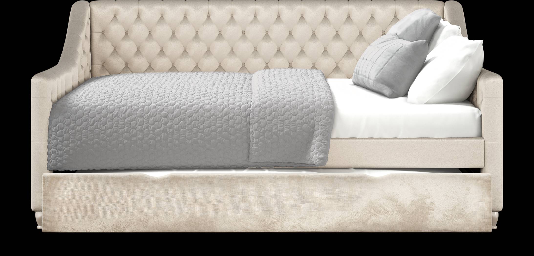 Alena Champagne 4 Pc Full Daybed with Twin Storage Trundle - Thumbnail - Image 2