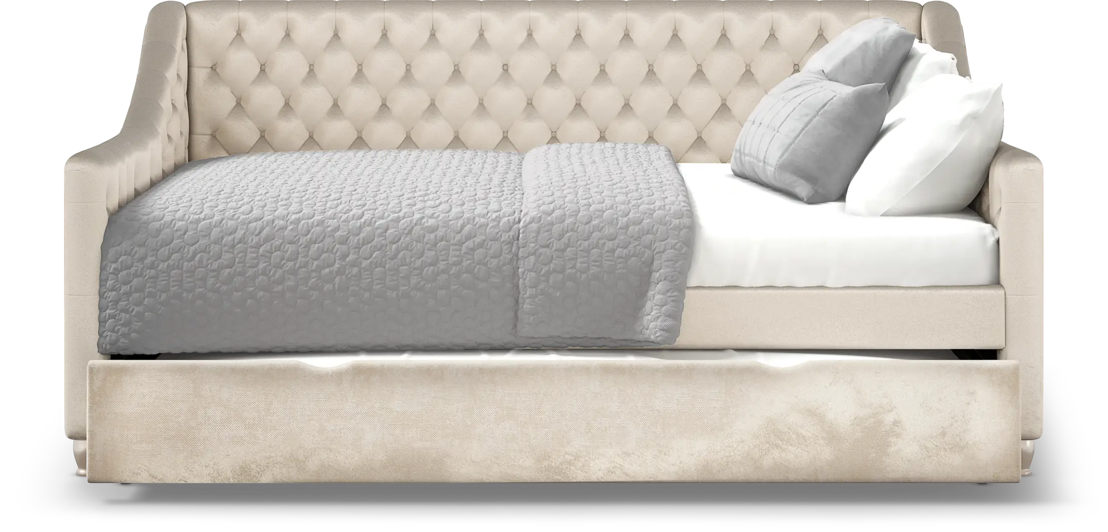 Alena Champagne 4 Pc Twin Daybed with Twin Storage Trundle - Thumbnail - Image 2