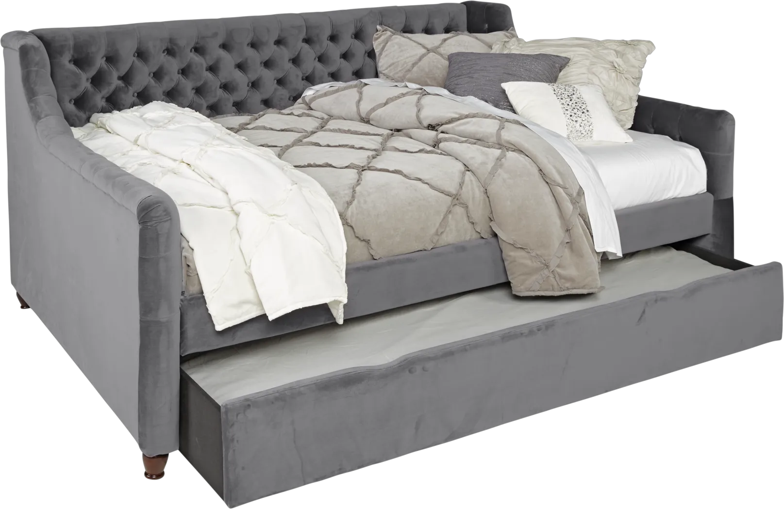 Alena Charcoal 3 Pc Twin Daybed with Trundle - Thumbnail - Image 1