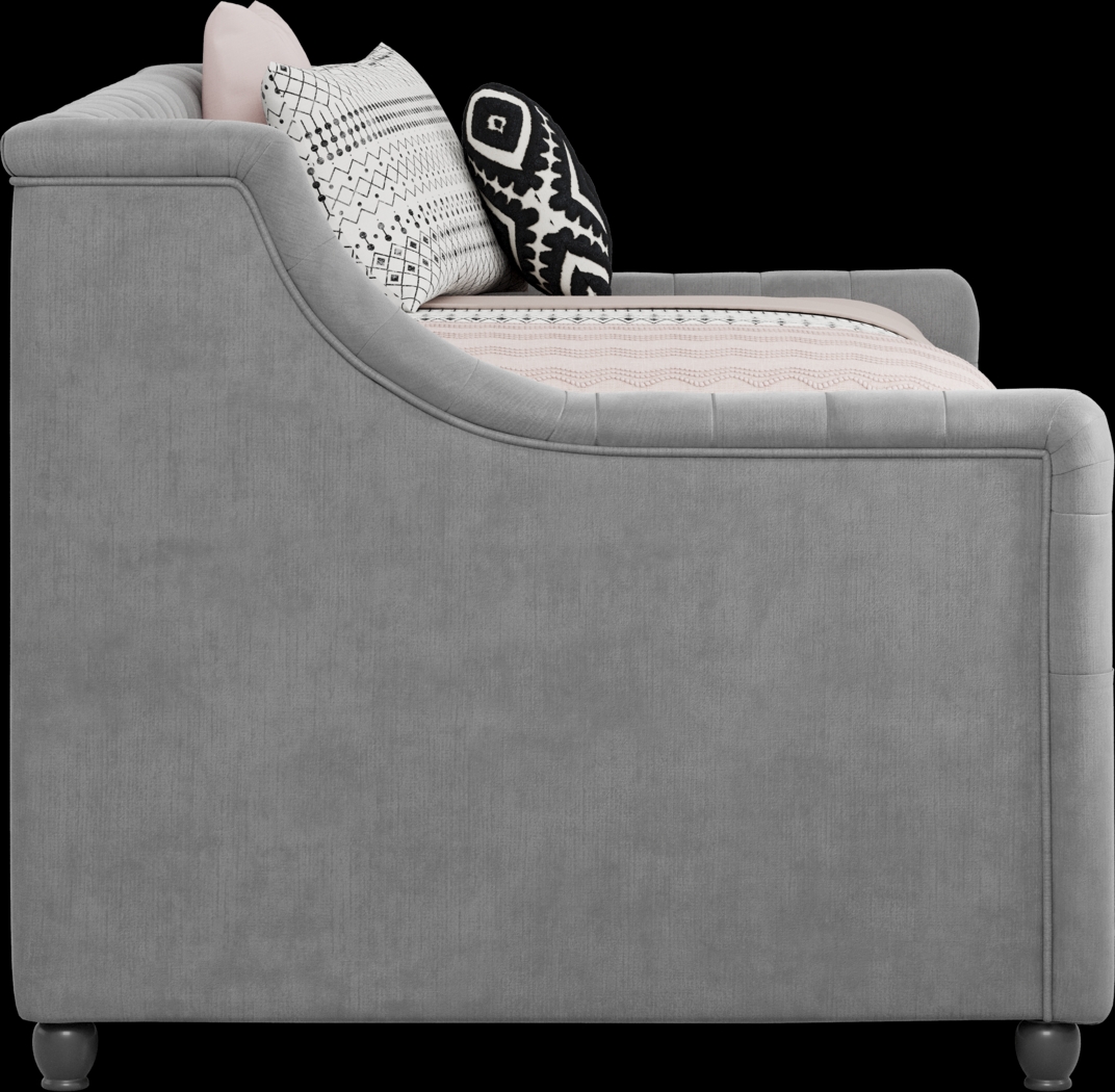 Kids Hilton Head White Bedroom with Alena Charcoal Twin Upholstered Daybed - Thumbnail - Image 6