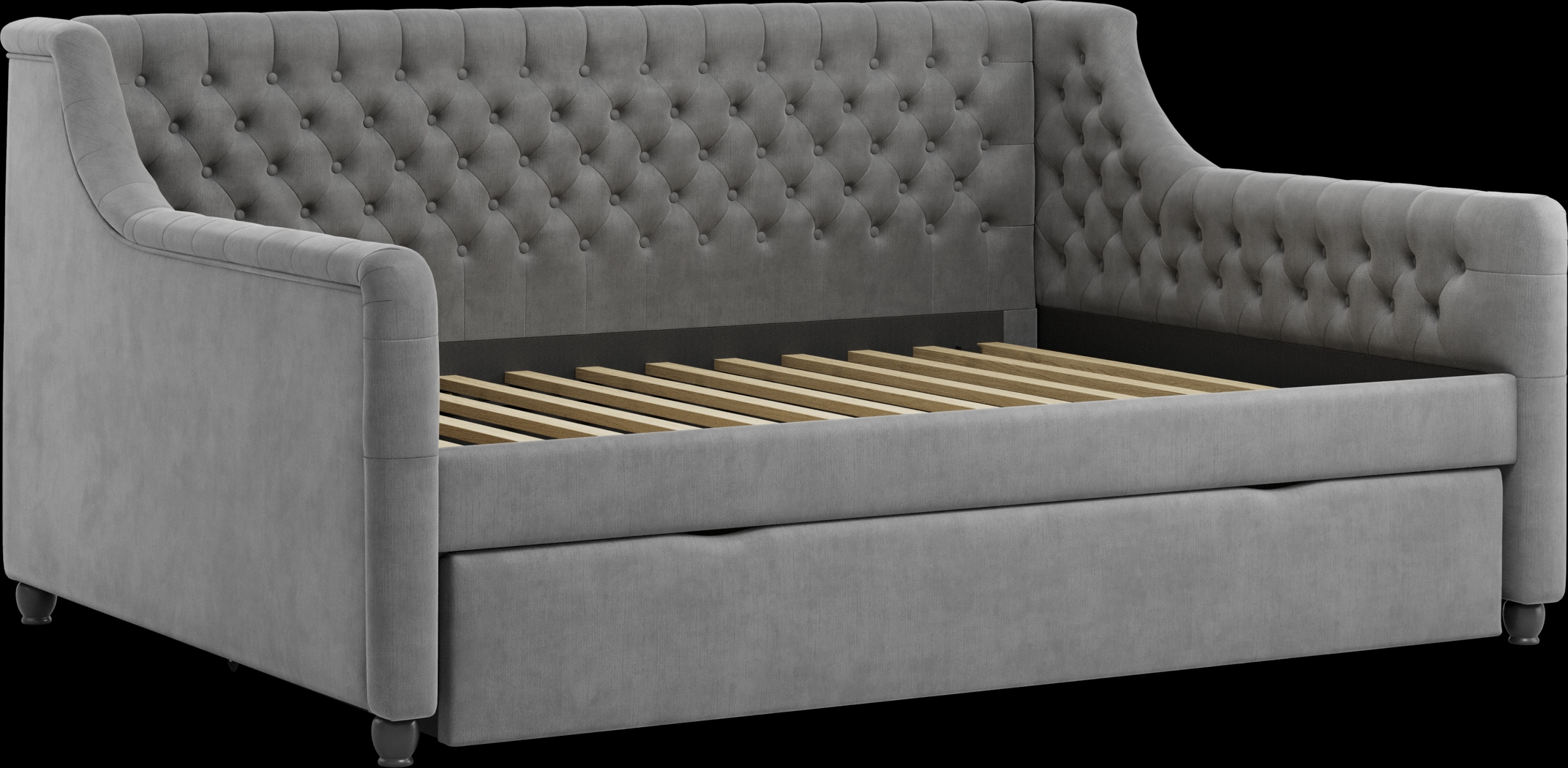 Alena Charcoal Full Daybed with Twin Storage Trundle - Thumbnail - Image 4