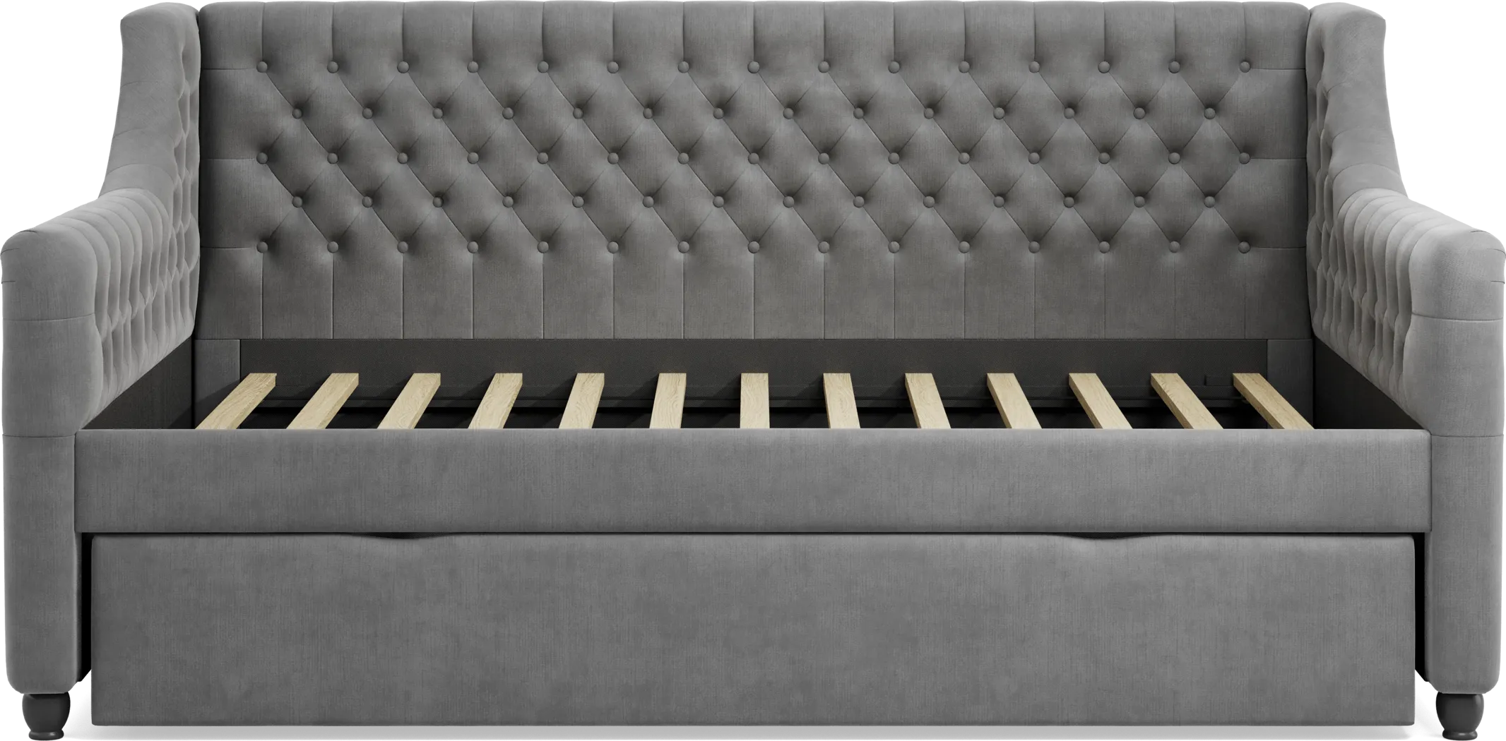 Alena Charcoal Full Daybed with Twin Storage Trundle - Image 5