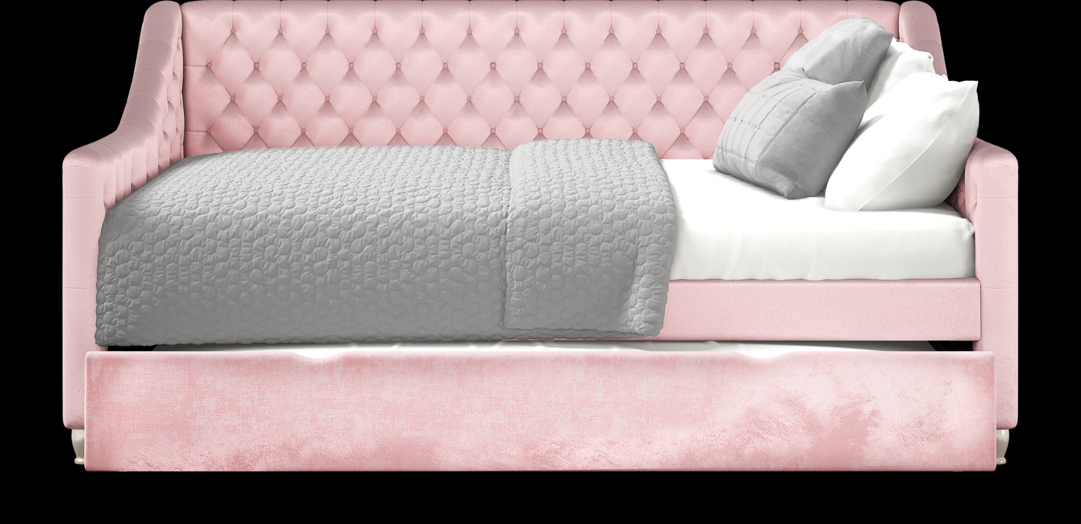 Alena Pink 4 Pc Twin Daybed with Twin Storage Trundle - Thumbnail - Image 2