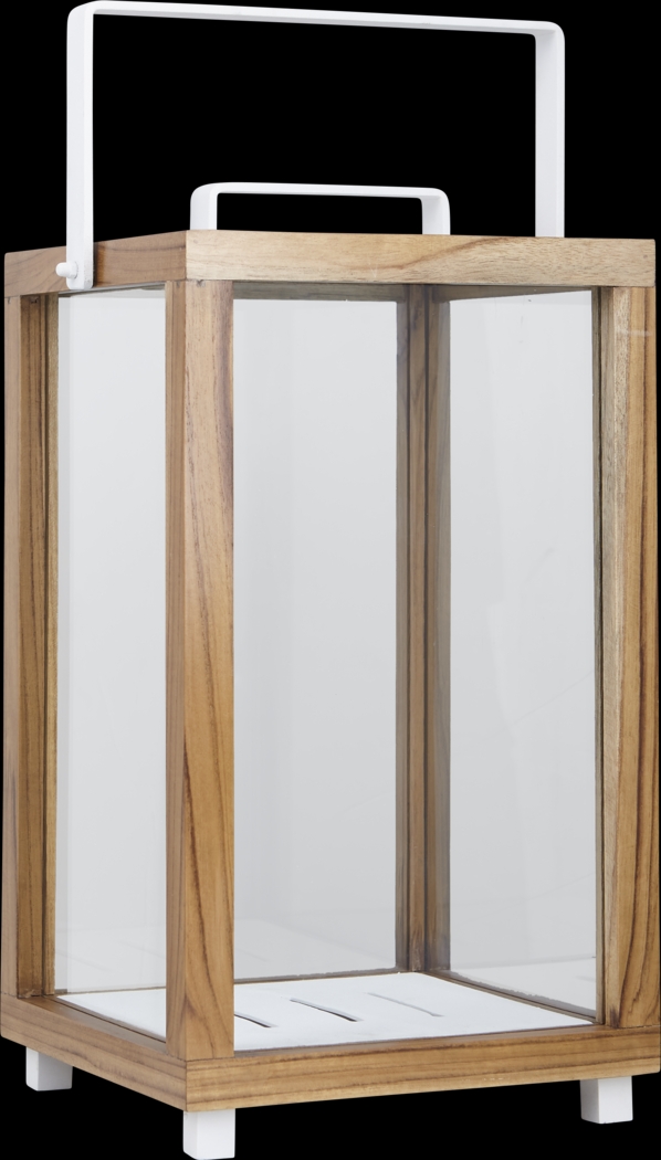 Alenna Teak Large Indoor/Outdoor Lantern - Thumbnail - Image 2