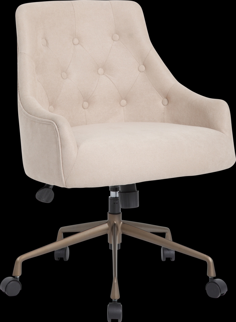 Alesa Beige Office Chair - Thumbnail - Image 1