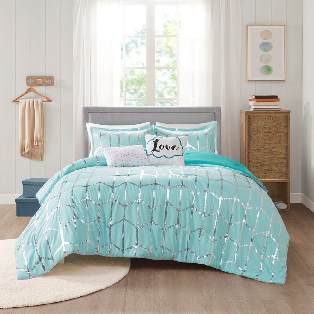 Alesi Blue King Comforter Set - Thumbnail - Image 2