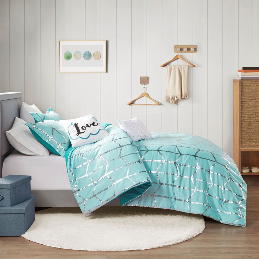 Alesi Blue King Comforter Set - Thumbnail - Image 3