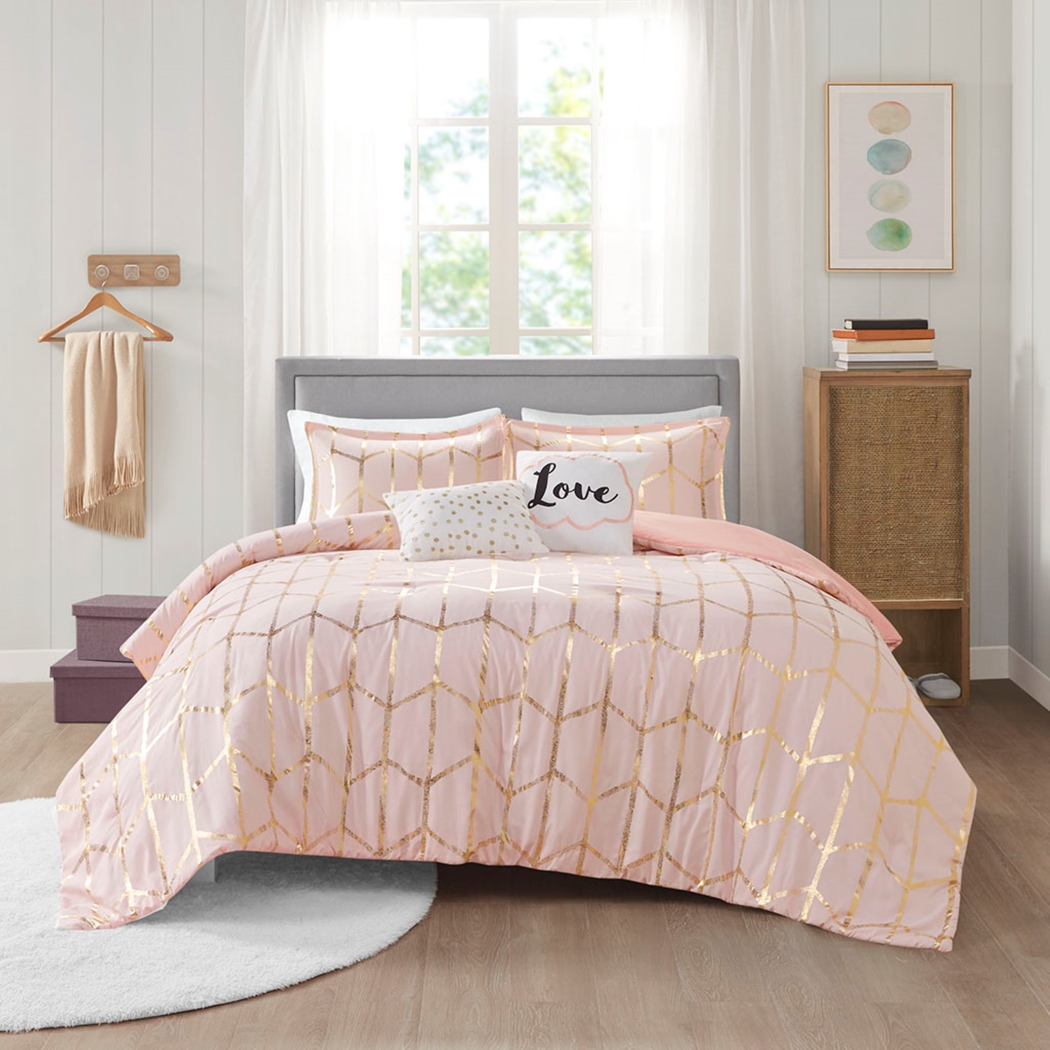 Ales Blush King Comforter Set - Thumbnail - Image 2