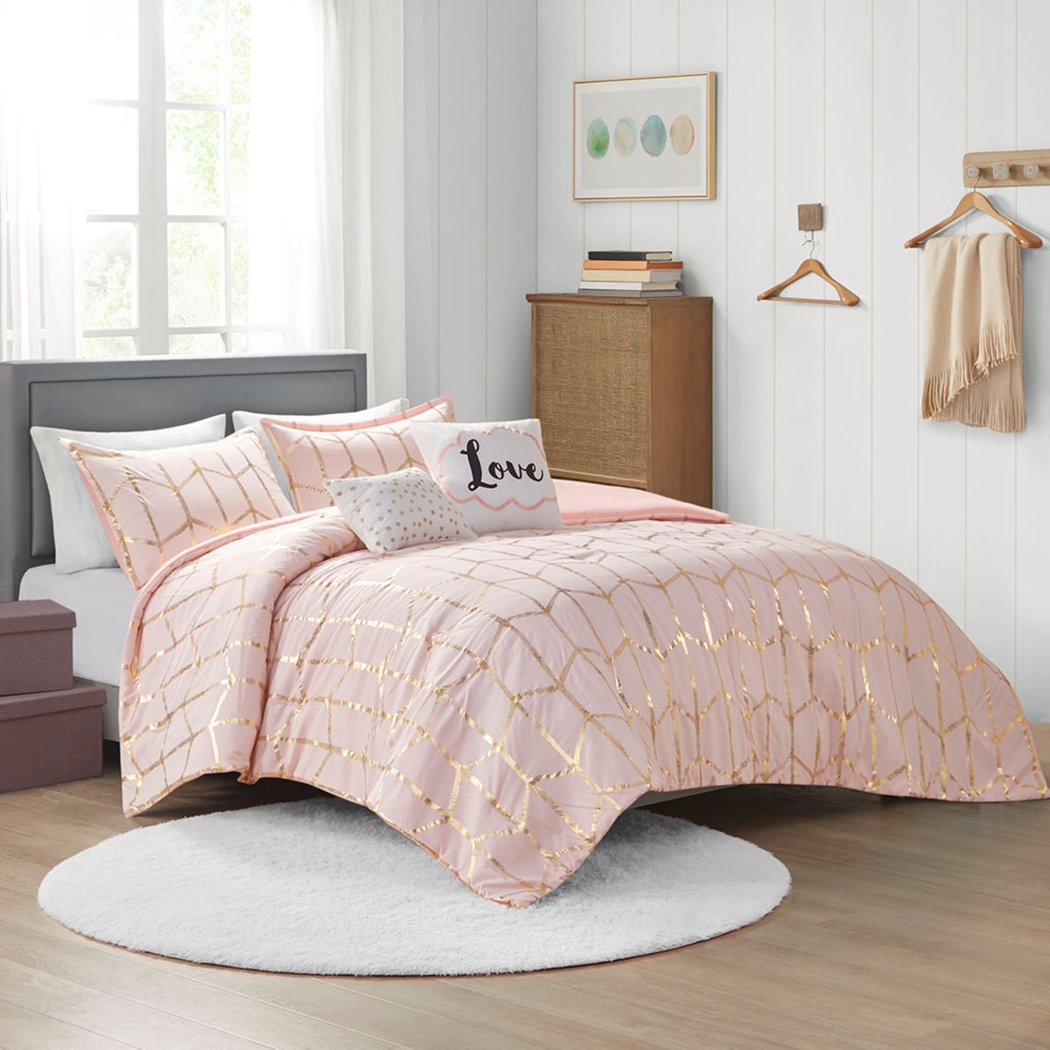 Ales Blush King Comforter Set - Thumbnail - Image 3