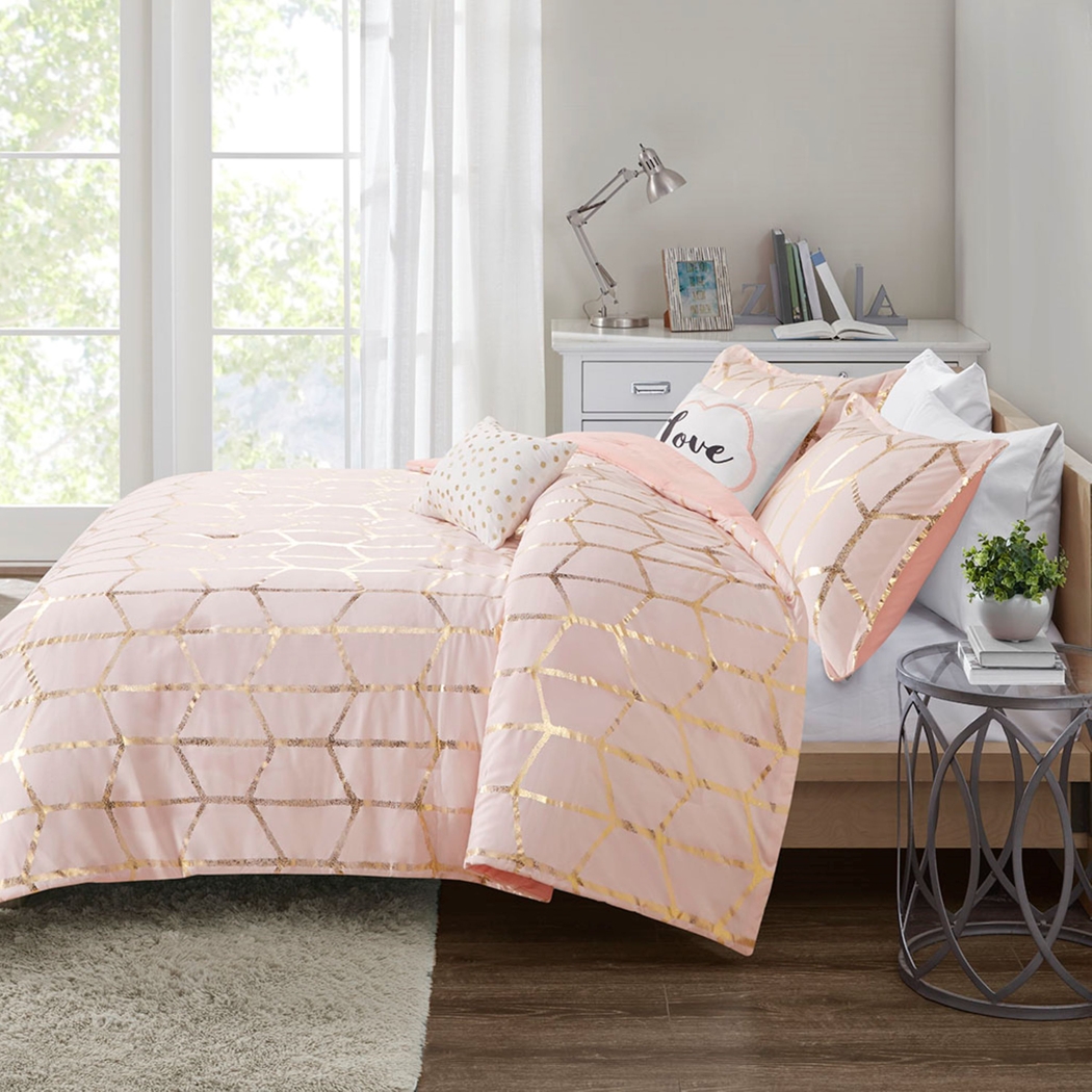 Ales Blush King Comforter Set - Thumbnail - Image 4