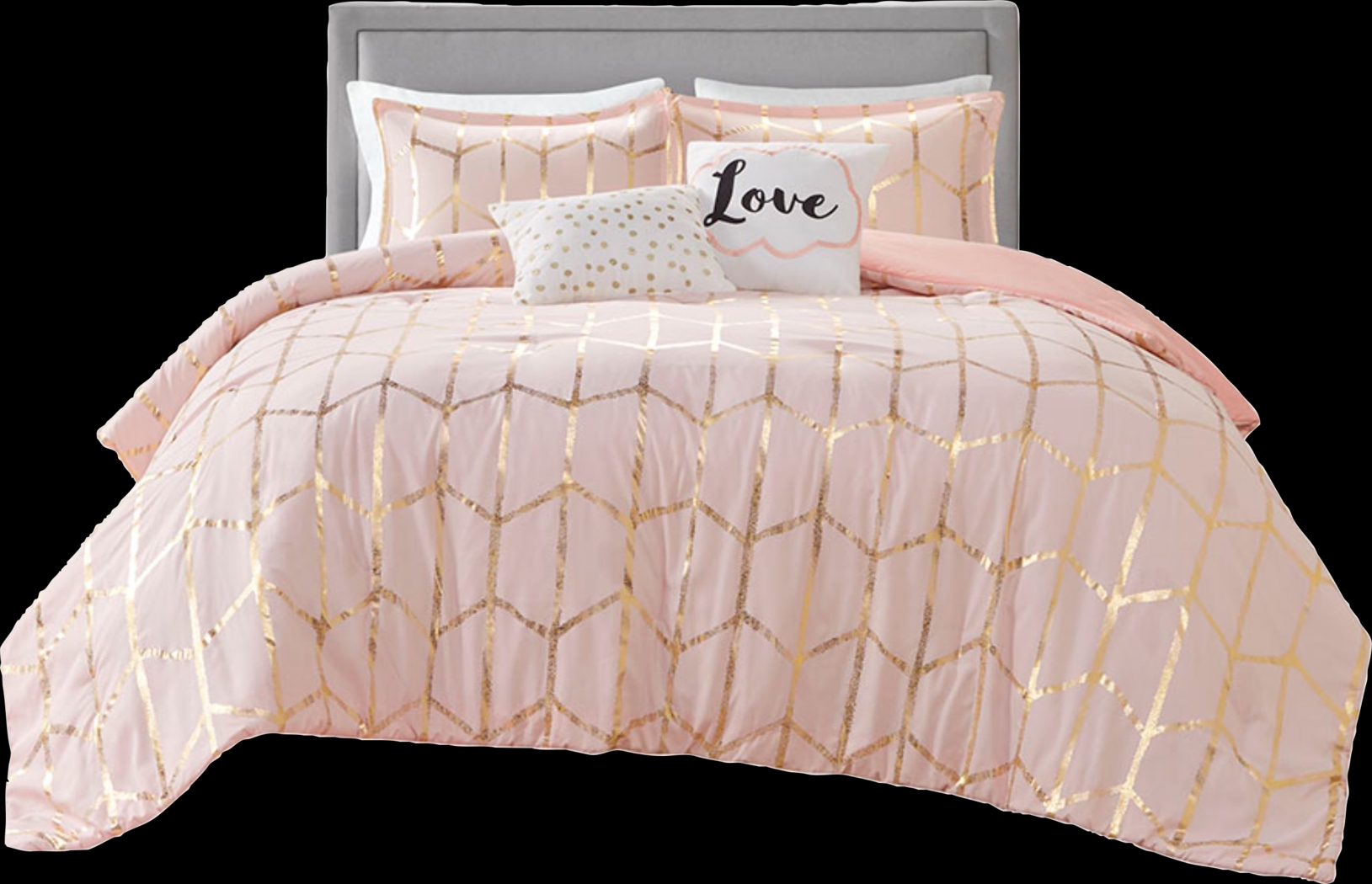 Ales Blush King Comforter Set - Thumbnail - Image 1